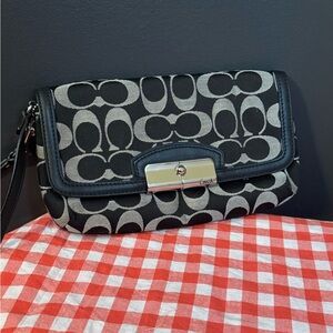 Coach Black and Gray Women's Clutch